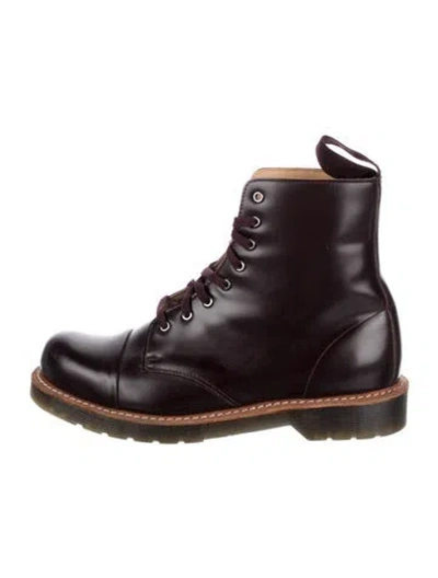 Pre-owned Dr. Martens Leather Combat Boots In Black