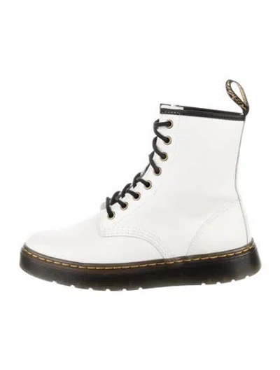 Pre-owned Dr. Martens Leather Combat Boots In Black