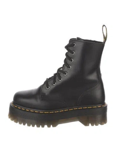 Pre-owned Dr. Martens Leather Combat Boots In Black