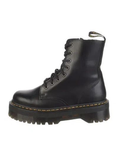Pre-owned Dr. Martens Leather Combat Boots In Black