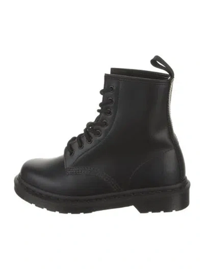 Pre-owned Dr. Martens Leather Combat Boots In Black