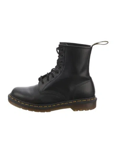 Pre-owned Dr. Martens Leather Combat Boots In Black