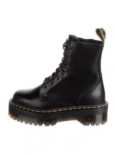 Pre-owned Dr. Martens Leather Combat Boots In Black