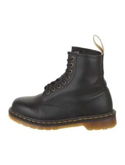 Pre-owned Dr. Martens Leather Combat Boots In Black