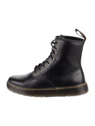 Pre-owned Dr. Martens Leather Combat Boots In Black