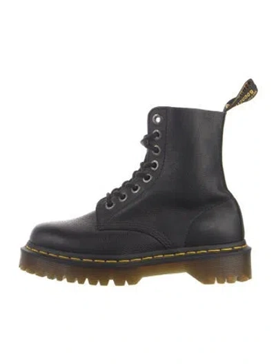 Pre-owned Dr. Martens Leather Combat Boots In Black