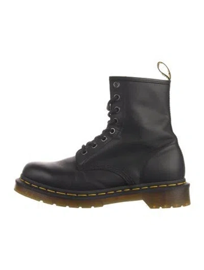 Pre-owned Dr. Martens Leather Combat Boots In Black
