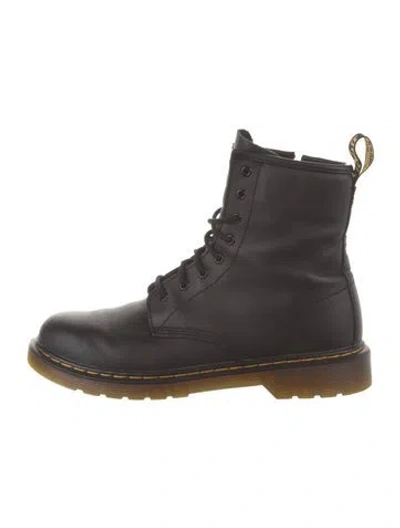 Pre-owned Dr. Martens Leather Combat Boots In Black