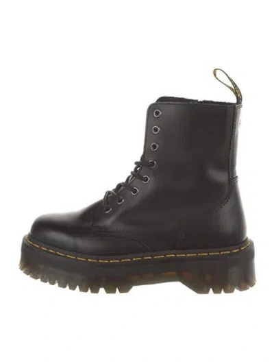 Pre-owned Dr. Martens Leather Combat Boots In Black