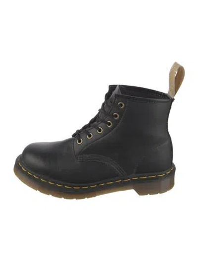 Pre-owned Dr. Martens Leather Combat Boots In Black