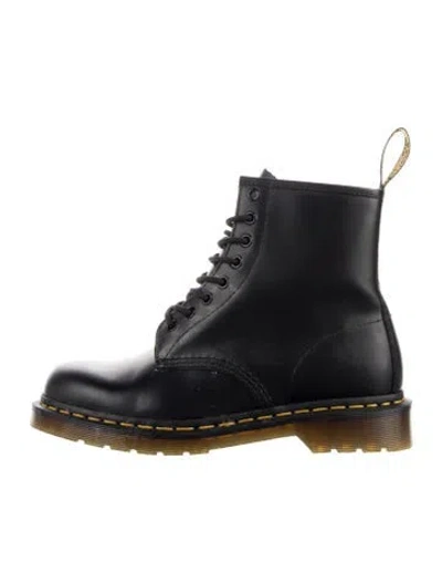 Pre-owned Dr. Martens Leather Combat Boots In Black