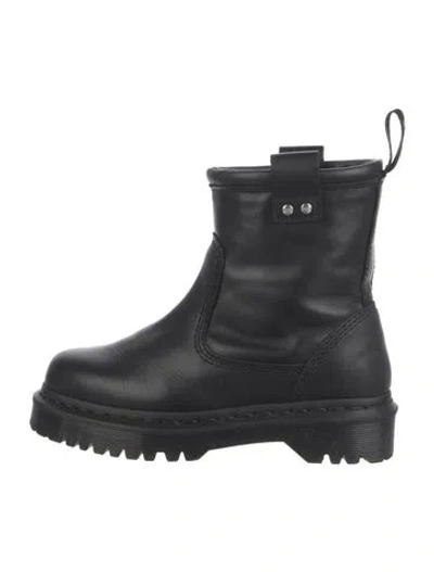 Pre-owned Dr. Martens Leather Combat Boots In Black