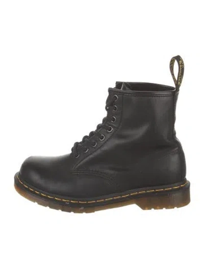 Pre-owned Dr. Martens Leather Combat Boots In Black