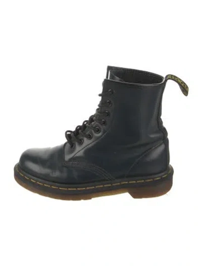 Pre-owned Dr. Martens Leather Combat Boots In Black