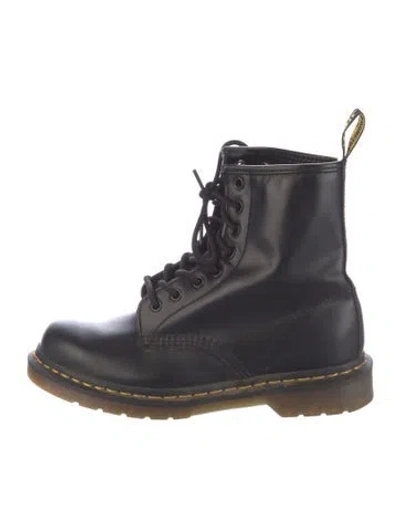 Pre-owned Dr. Martens Leather Combat Boots In Black