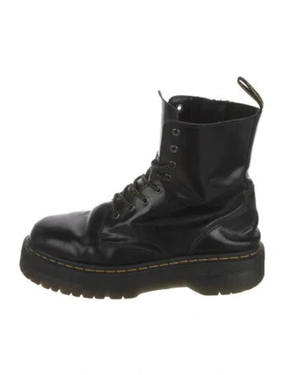 Pre-owned Dr. Martens Leather Combat Boots In Black