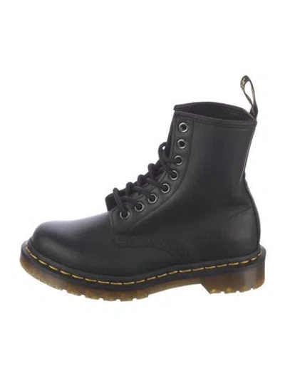 Pre-owned Dr. Martens Leather Combat Boots In Black