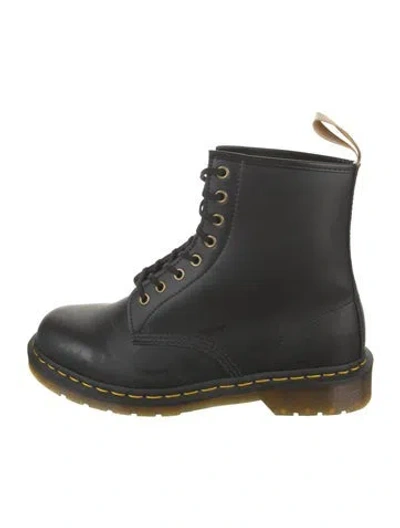 Pre-owned Dr. Martens Leather Combat Boots In Black