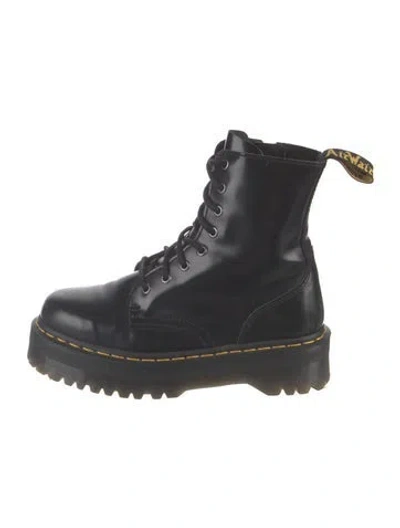 Pre-owned Dr. Martens Leather Combat Boots In Black