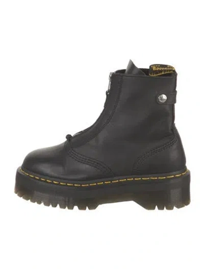 Pre-owned Dr. Martens Leather Combat Boots In Black