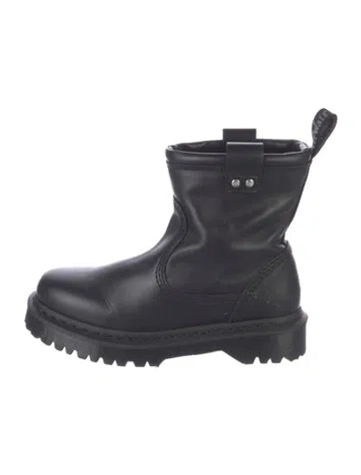 Pre-owned Dr. Martens Leather Combat Boots In Black