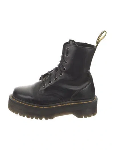 Pre-owned Dr. Martens Leather Combat Boots In Black