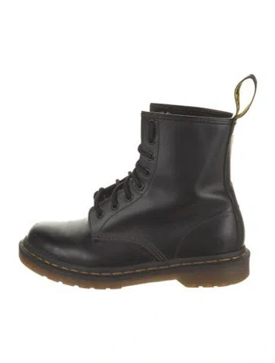 Pre-owned Dr. Martens Leather Combat Boots In Black