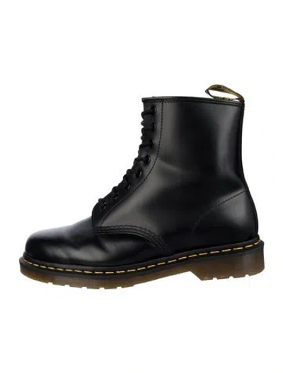 Pre-owned Dr. Martens Leather Combat Boots In Black