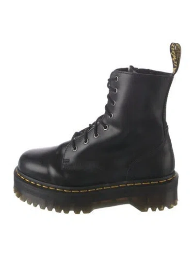 Pre-owned Dr. Martens Leather Combat Boots In Black