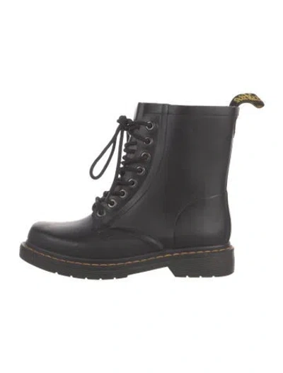 Pre-owned Dr. Martens Leather Combat Boots In Black