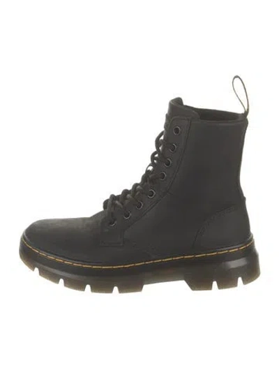 Pre-owned Dr. Martens Leather Combat Boots In Black