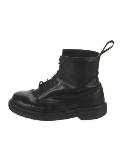 Pre-owned Dr. Martens Leather Combat Boots In Black