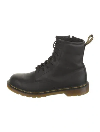 Pre-owned Dr. Martens Leather Combat Boots In Black