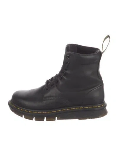 Pre-owned Dr. Martens Leather Combat Boots In Black