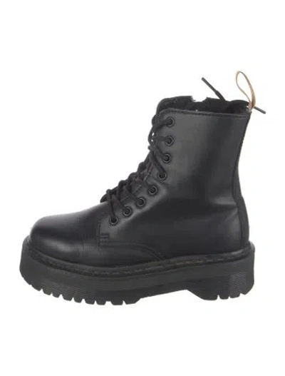 Pre-owned Dr. Martens Leather Combat Boots In Black