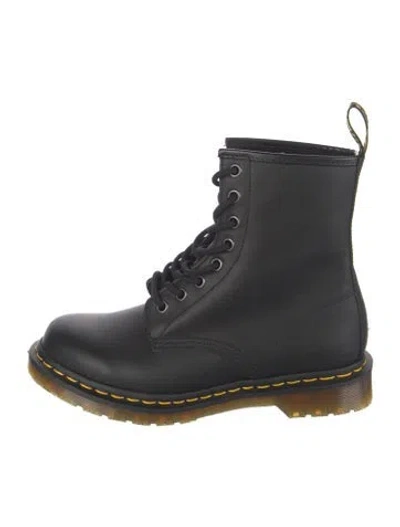 Pre-owned Dr. Martens Leather Combat Boots In Black