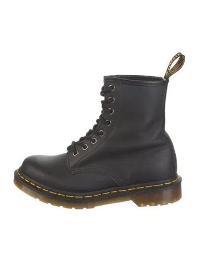 Pre-owned Dr. Martens Leather Combat Boots In Black