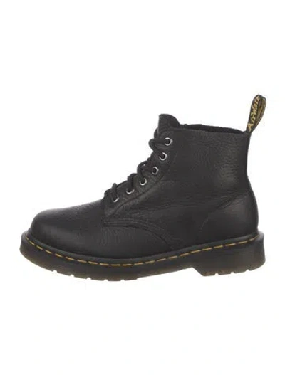 Pre-owned Dr. Martens Leather Combat Boots In Black