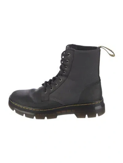 Pre-owned Dr. Martens Leather Combat Boots In Black