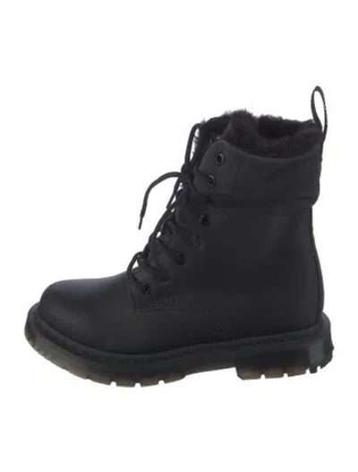 Pre-owned Dr. Martens Leather Combat Boots In Black