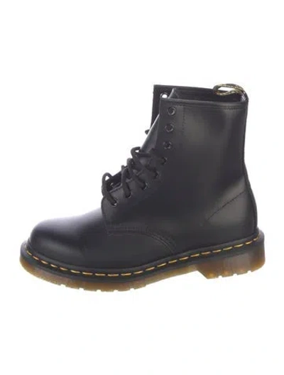 Pre-owned Dr. Martens Leather Combat Boots In Black