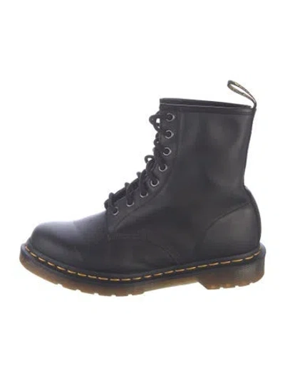 Pre-owned Dr. Martens Leather Combat Boots In Black