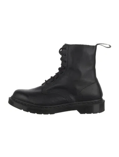 Pre-owned Dr. Martens Leather Combat Boots In Black