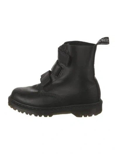 Pre-owned Dr. Martens Leather Combat Boots In Black