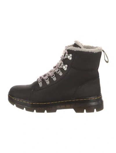 Pre-owned Dr. Martens Leather Combat Boots In Black