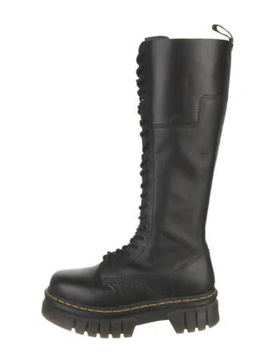 Pre-owned Dr. Martens Leather Combat Boots In Black