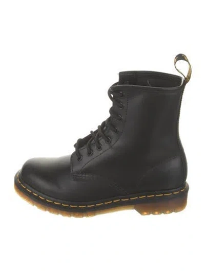 Pre-owned Dr. Martens Leather Combat Boots In Black