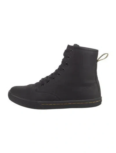 Pre-owned Dr. Martens Leather Combat Boots In Black