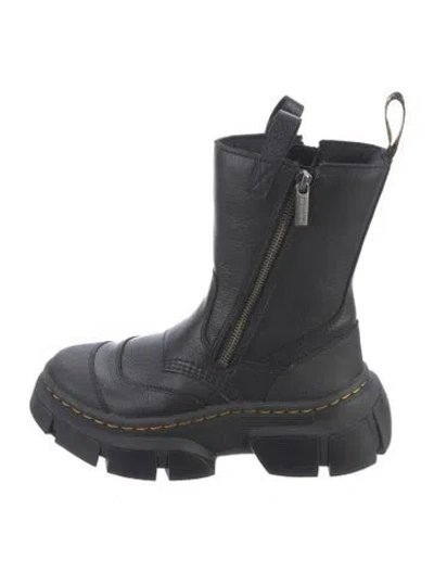 Pre-owned Dr. Martens Leather Combat Boots In Black