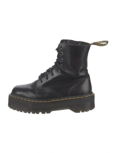 Pre-owned Dr. Martens Leather Combat Boots In Black